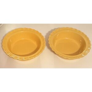 Set Of 2 CHANTAL 5"‎ x 1.5" Mini Pie Dish Stoneware Pie Plate Baking Marigold